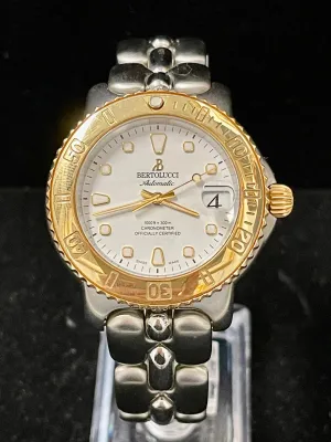 Bertolucci SS & 18K YG Automatic Men's Chronometer Wristwatch - $13K APR w/ COA!