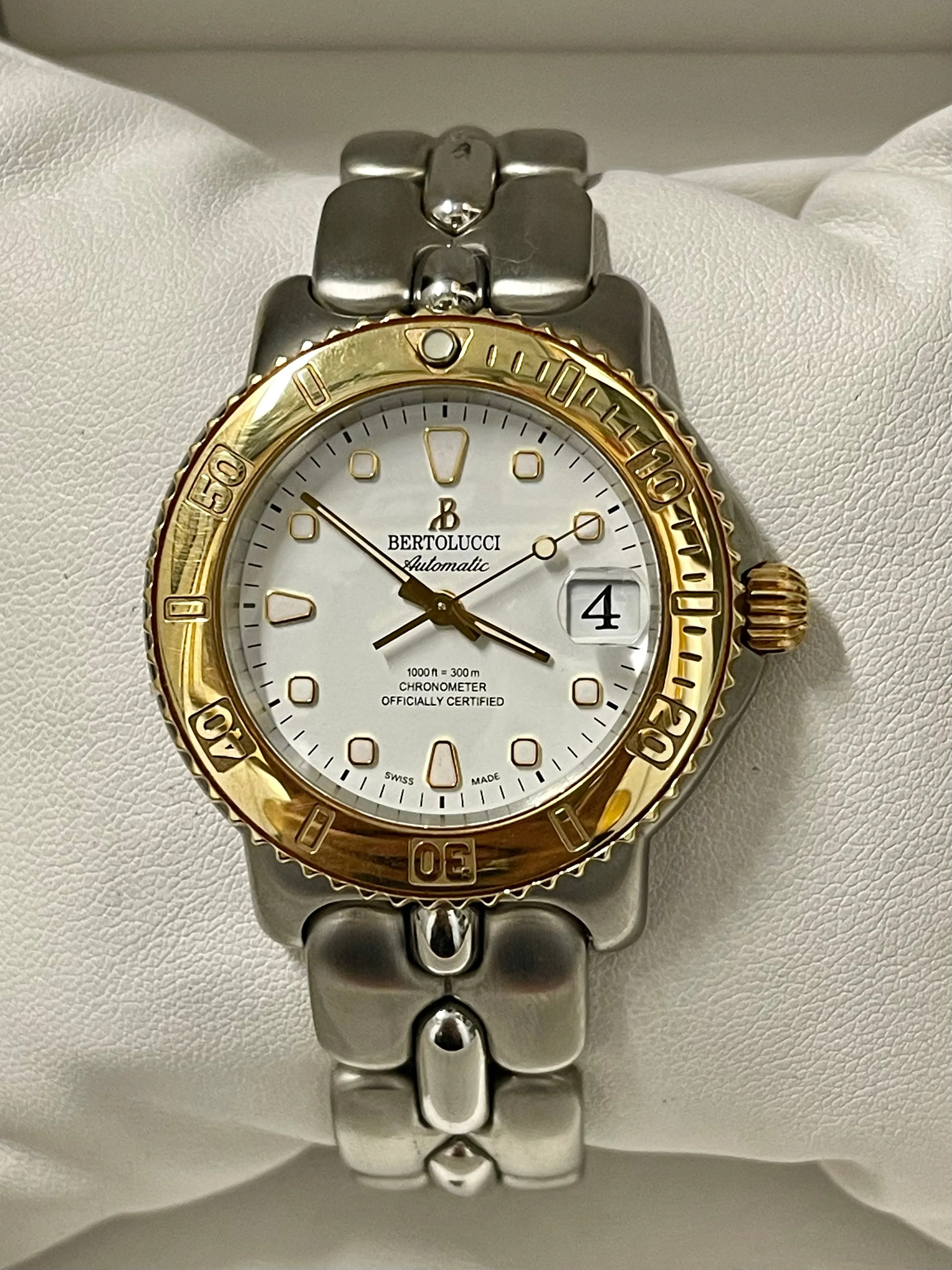 Bertolucci SS & 18K YG Automatic Men's Chronometer Wristwatch - $13K APR w/ COA!