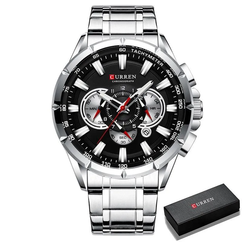 BEST GIFTS - Top Luxury Brand Big Dial Blue Quartz Men Chronograph Sport Watches