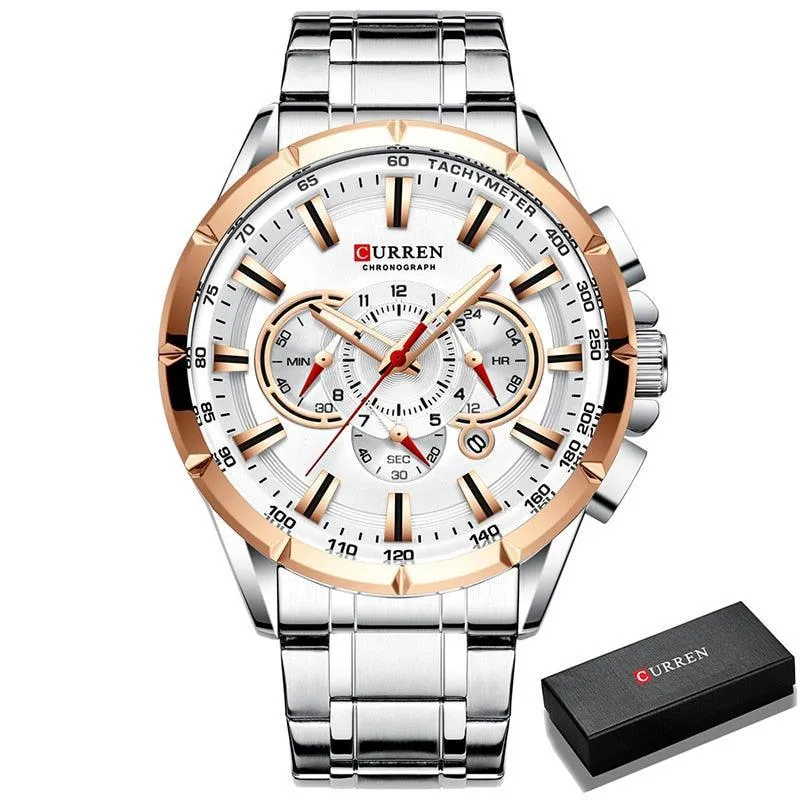 BEST GIFTS - Top Luxury Brand Big Dial Blue Quartz Men Chronograph Sport Watches