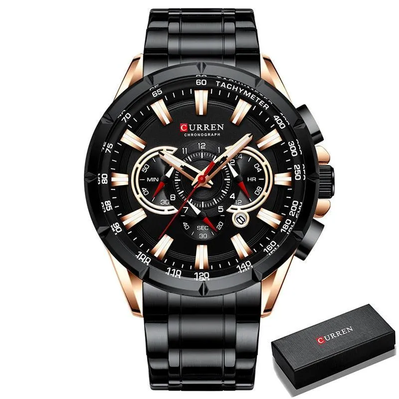 BEST GIFTS - Top Luxury Brand Big Dial Blue Quartz Men Chronograph Sport Watches
