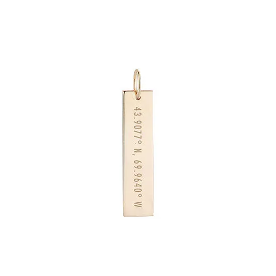Bowdoin Coordinates Bar Necklace from Kyle Cavan