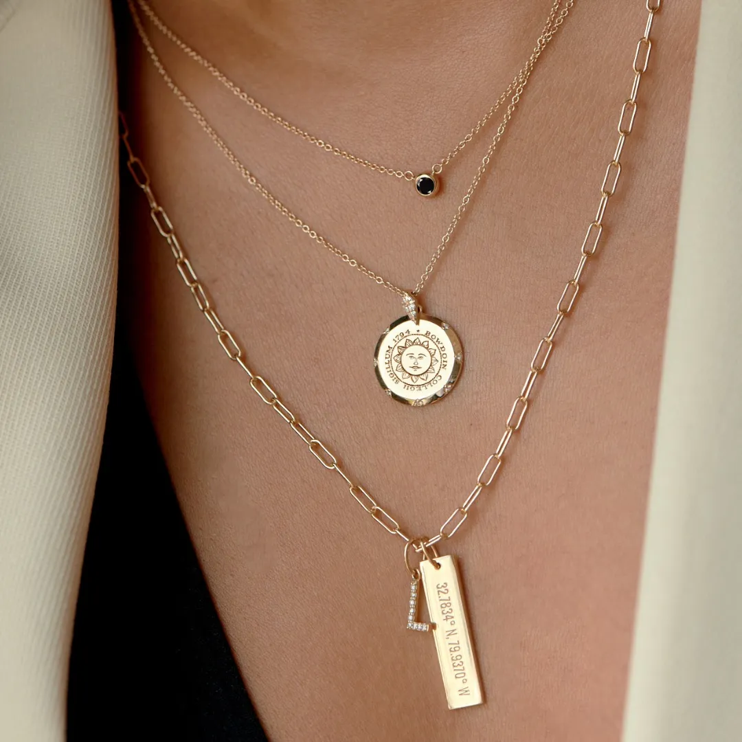 Bowdoin Coordinates Bar Necklace from Kyle Cavan
