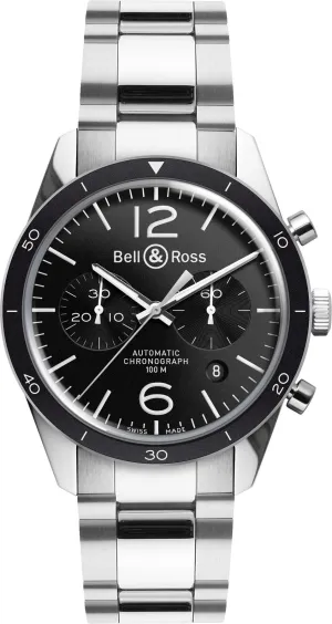 BR Watch Vintage BR 126 Black Bezel