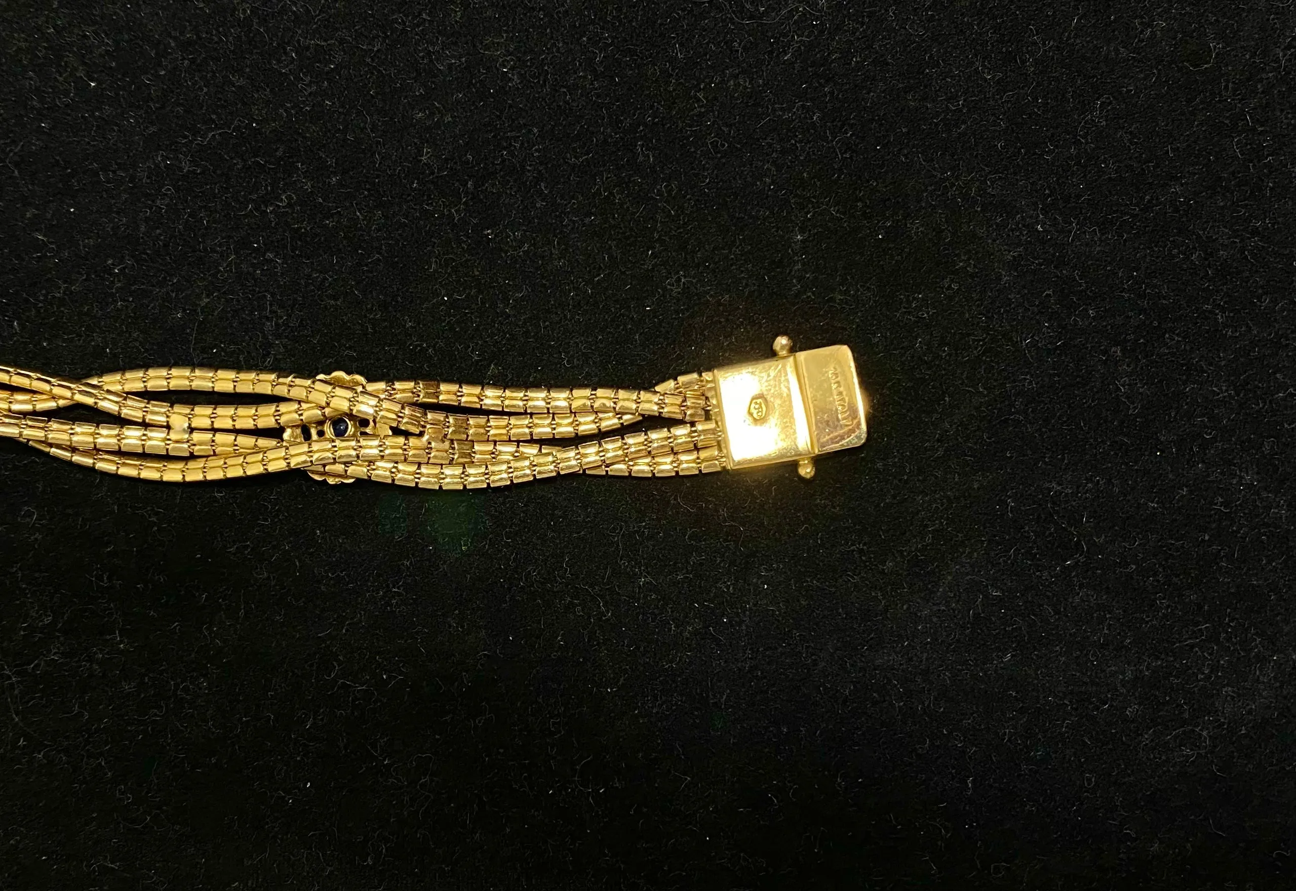 BRACELET 1940’s VCA st Italian Designer’s 18K YG w/6 Sapphire - $20K APR w/ CoA!