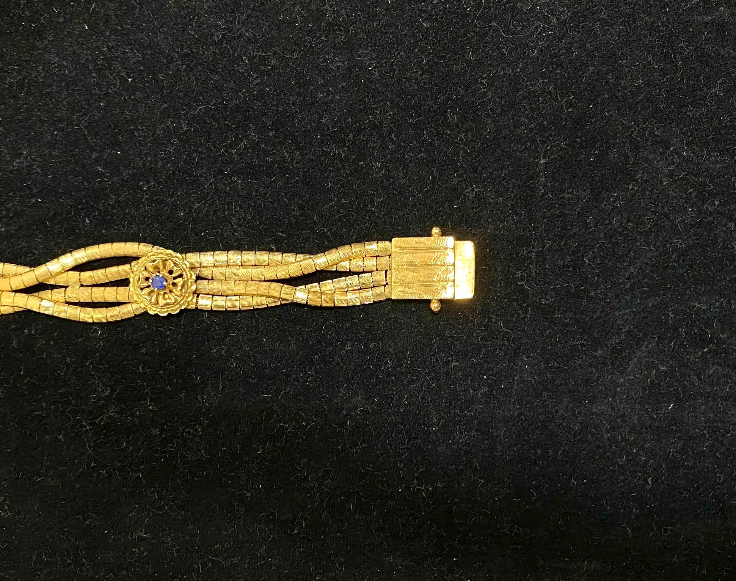 BRACELET 1940’s VCA st Italian Designer’s 18K YG w/6 Sapphire - $20K APR w/ CoA!