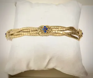 BRACELET 1940’s VCA st Italian Designer’s 18K YG w/6 Sapphire - $20K APR w/ CoA!