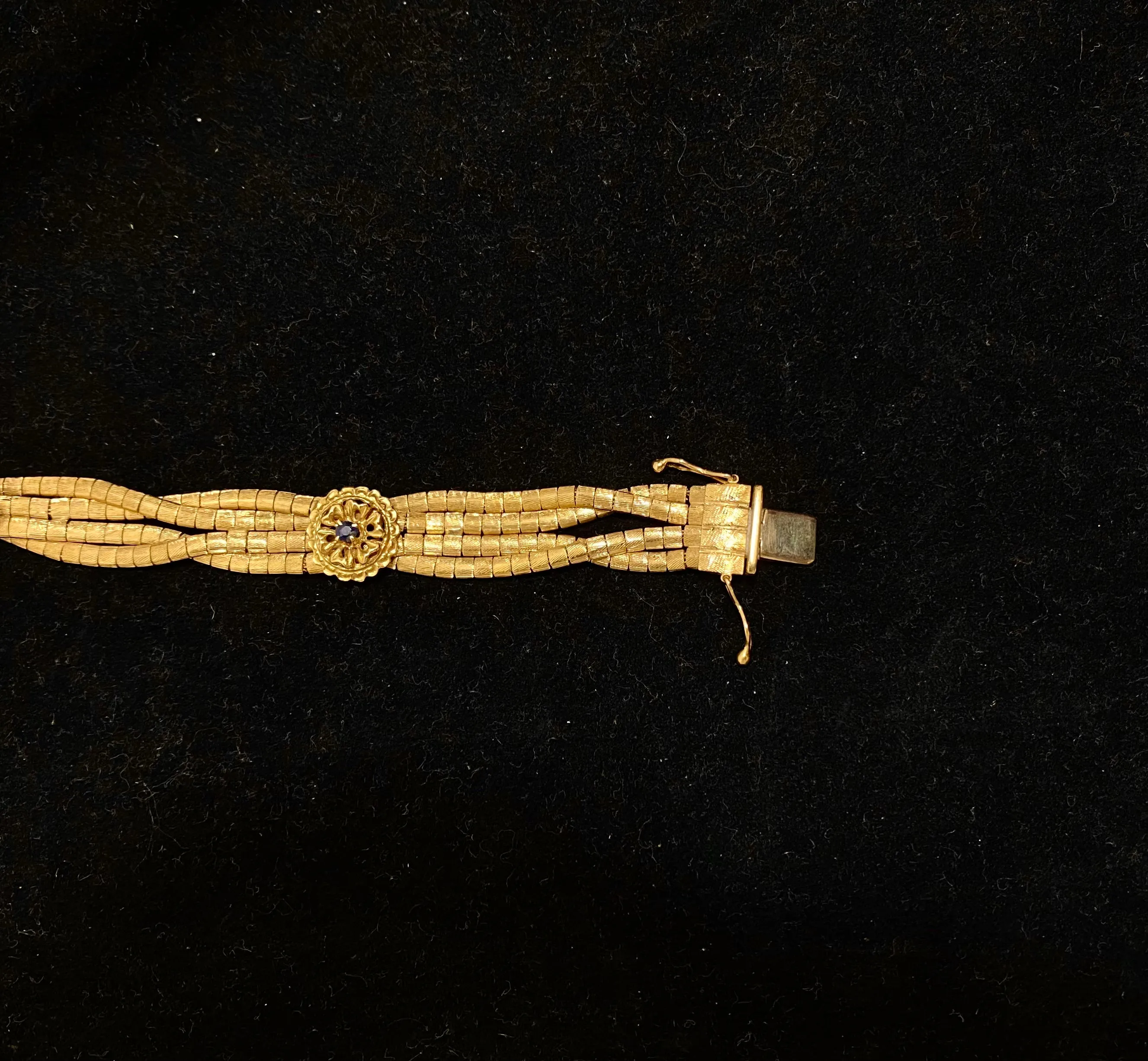 BRACELET 1940’s VCA st Italian Designer’s 18K YG w/6 Sapphire - $20K APR w/ CoA!