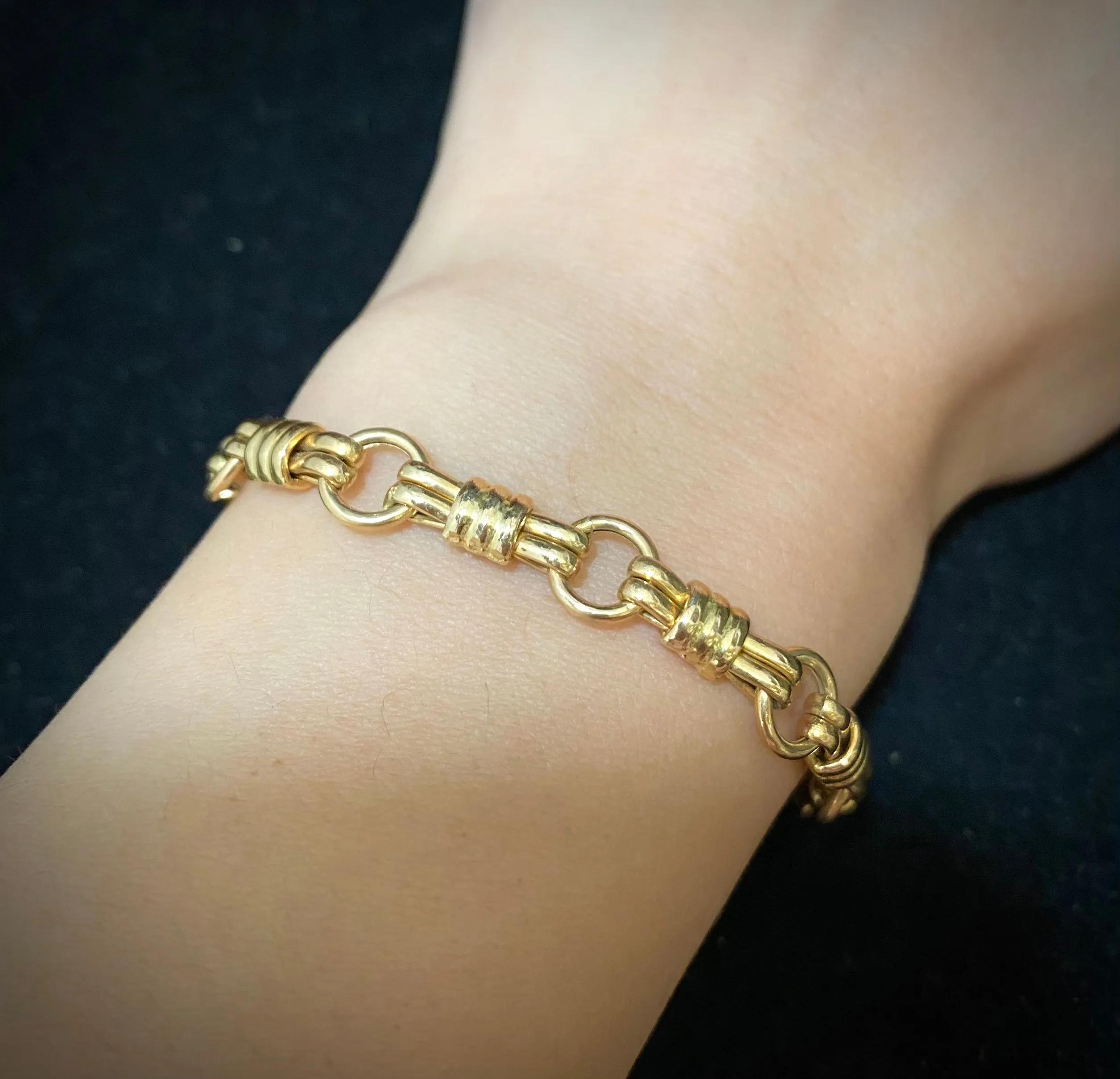 BRACELETS  UNIQUE VINTAGE 1920’S ITALIAN DESIGNER SOLID YELLOW - $3K APR w/ CoA!