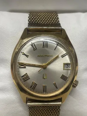 Bulova Accutron Vintage 1950s 14K Gold-Filled Watch with Date - $6K APR w/ COA!!