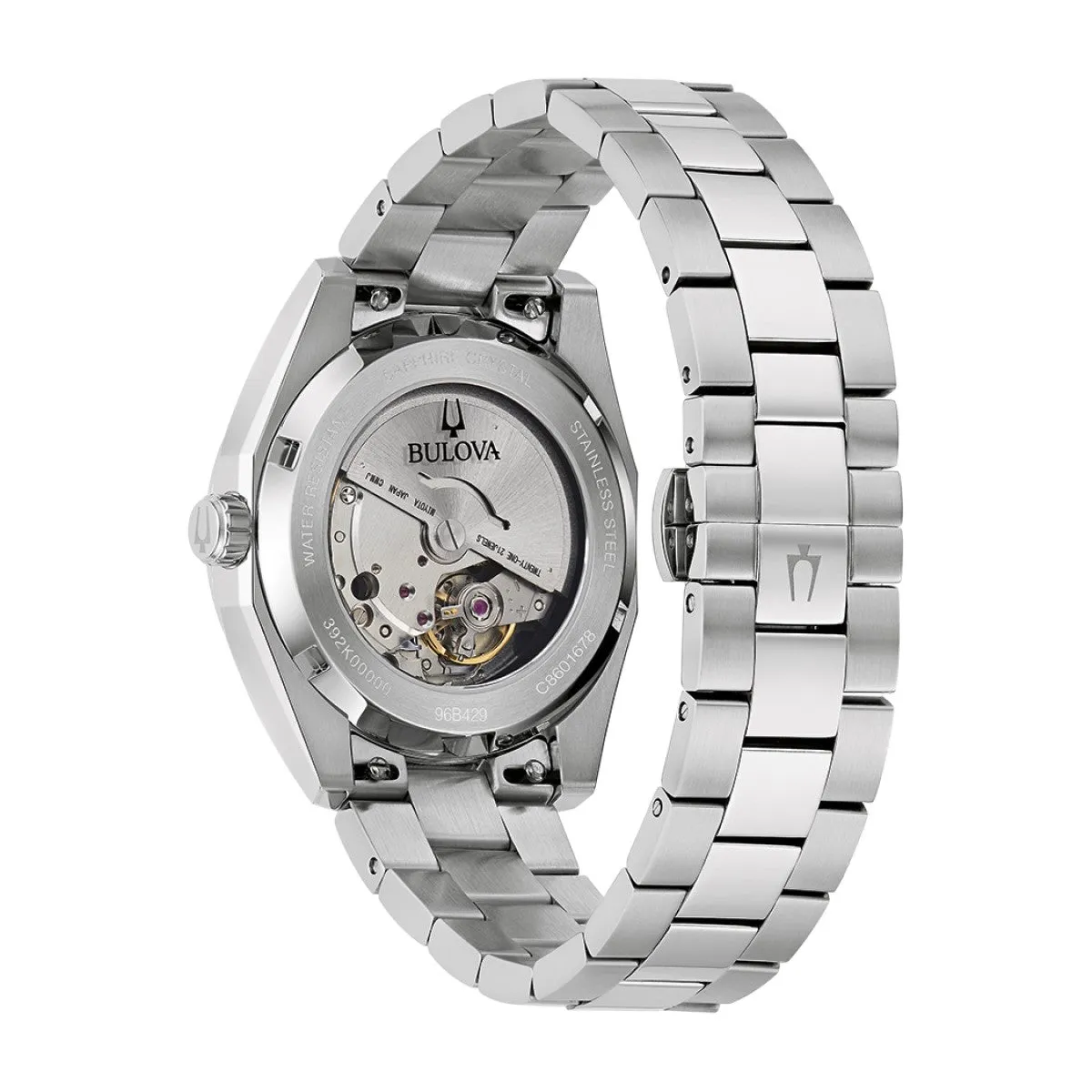 Bulova Surveyor 39MM Green Dial and Stainless Steel Band Automatic Watch. 96B429