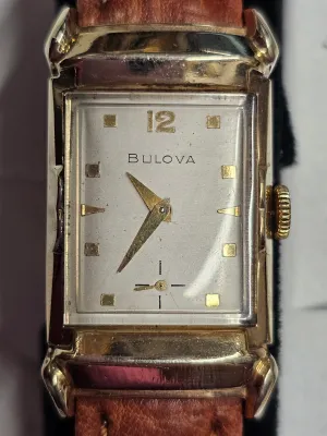 Bulova Vintage 1940s 10K RGP with Hooded Lugs Men's Wristwatch - $8K APR w/ COA!