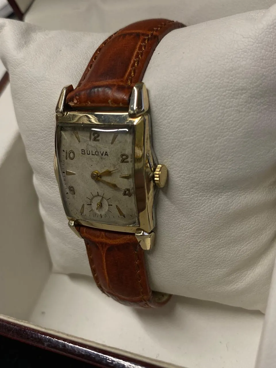 BULOVA Vintage 1940's Unique Wristwatch Design Gold Tone Dial - $6K APR w/ COA!