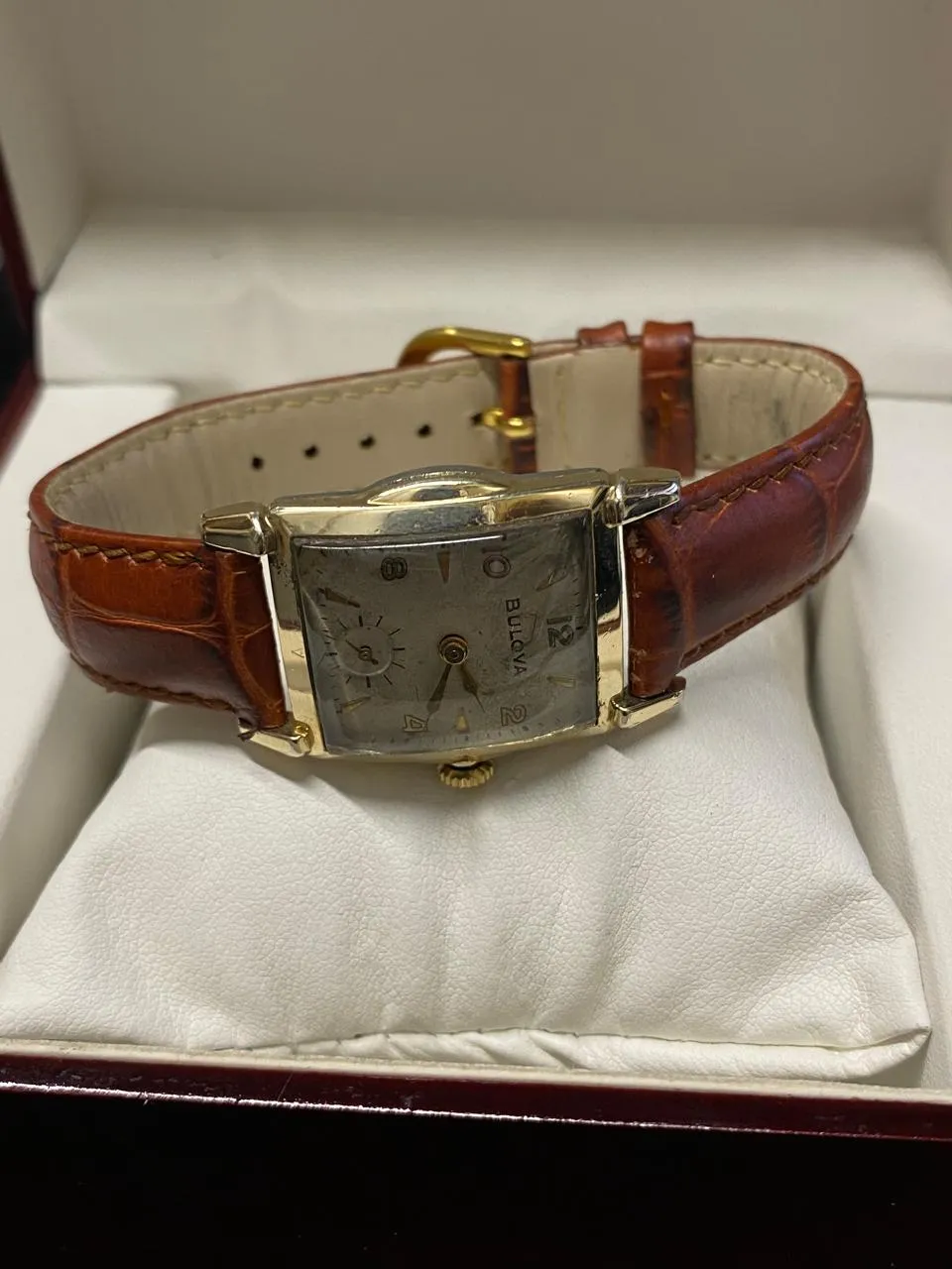 BULOVA Vintage 1940's Unique Wristwatch Design Gold Tone Dial - $6K APR w/ COA!