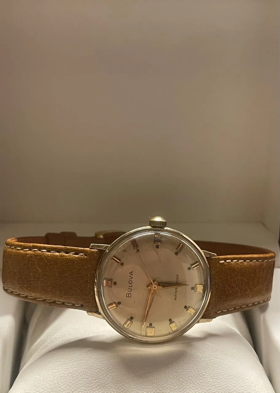 Bulova Vintage 1950s Men’s Watch, 10K RGP, Gold Dial, Strap - $6K APR w/ COA!!!!