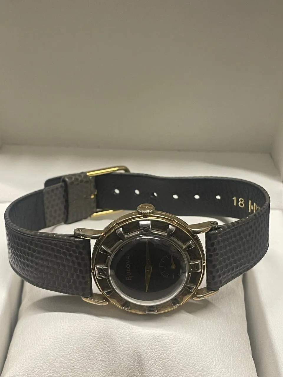 Bulova Vintage 1950s Watch - Unique Design, Gold & Black Dial- $10K APR w/ COA!!
