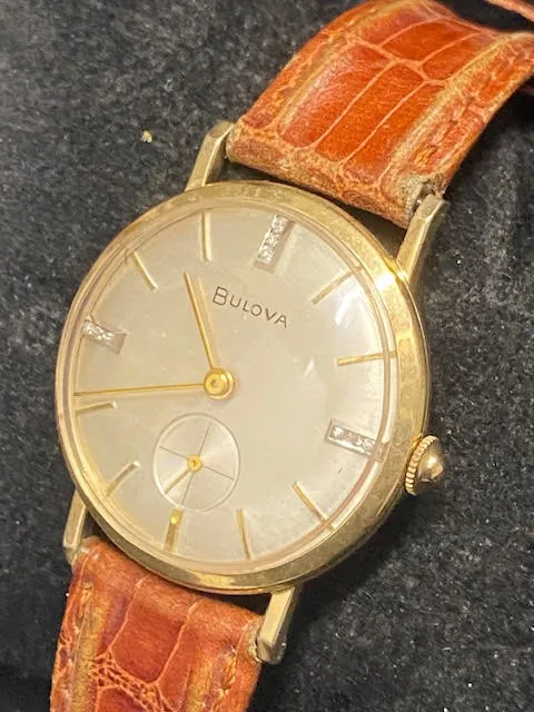 BULOVA Vintage Circa 1950s Classic Round 10K Yellow Gold Watch -$4K APR w/ CoA!