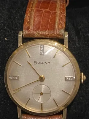 BULOVA Vintage Circa 1950s Classic Round 10K Yellow Gold Watch -$4K APR w/ CoA!
