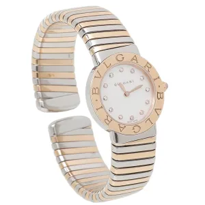 Bvlgari 18 Gold Steel Tubogas 26mm Watch