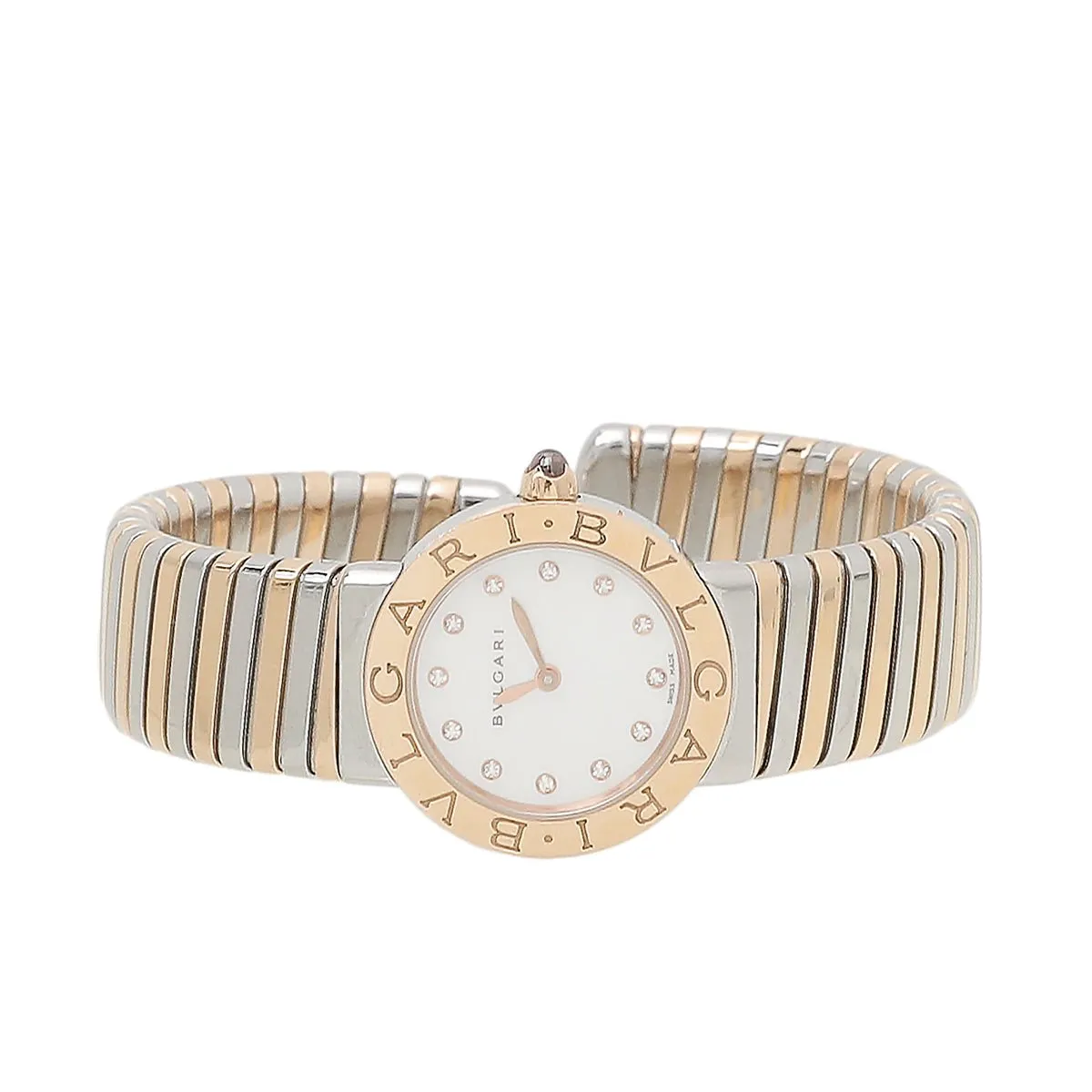 Bvlgari 18 Gold Steel Tubogas 26mm Watch