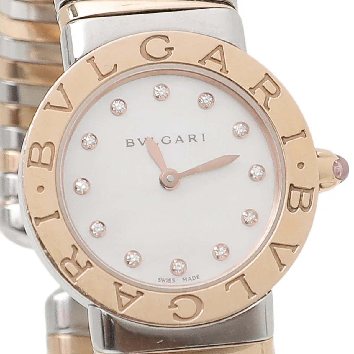 Bvlgari 18 Gold Steel Tubogas 26mm Watch
