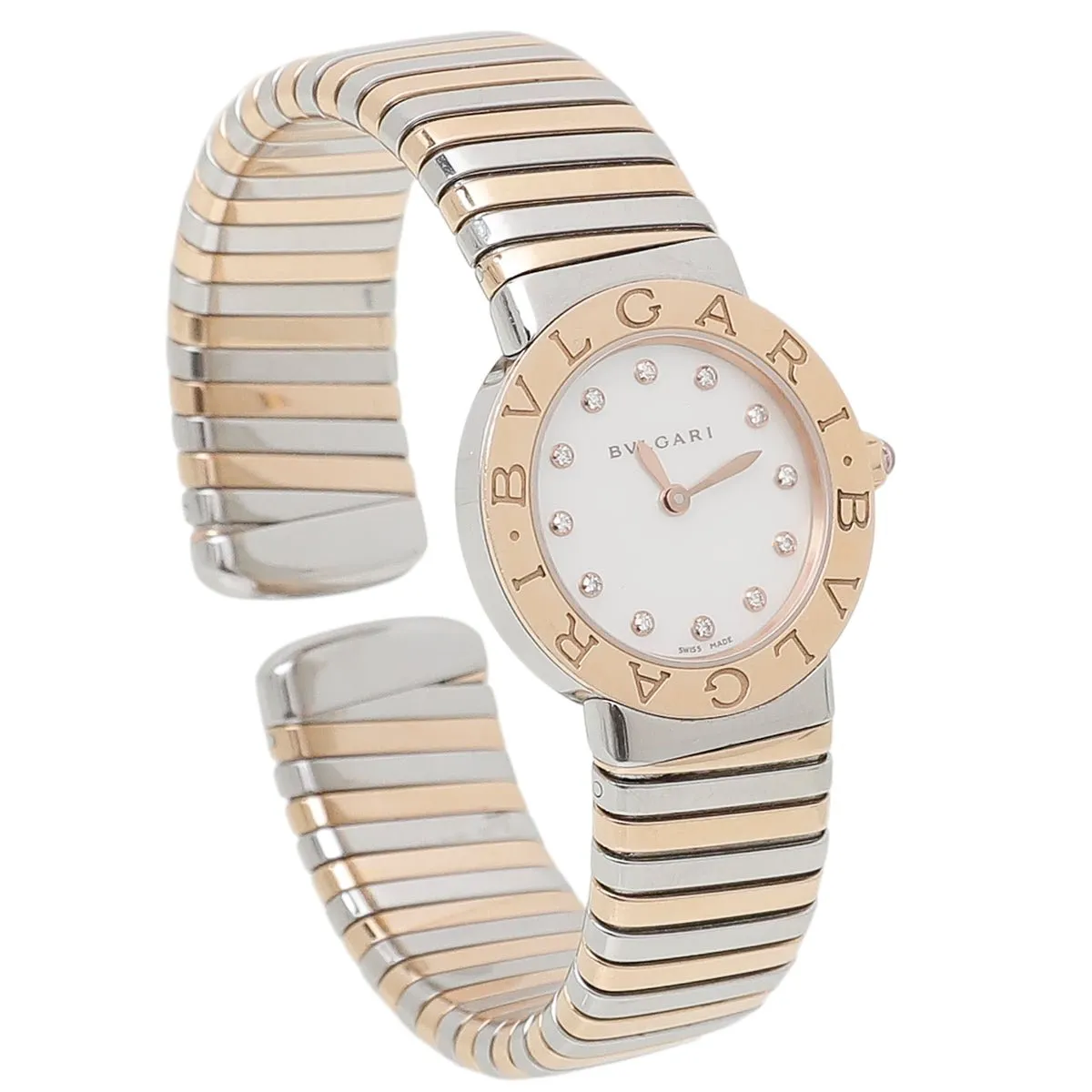 Bvlgari 18 Gold Steel Tubogas 26mm Watch