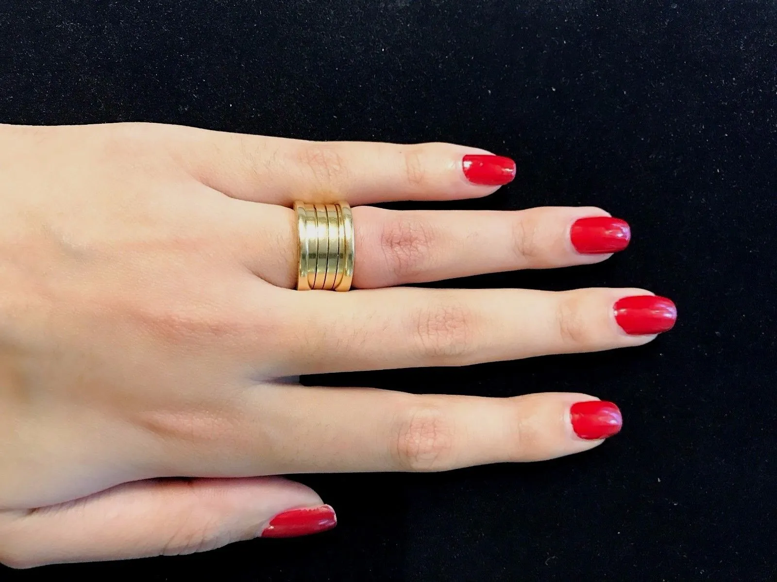 Bvlgari B. Zero 1 18K Yellow Gold Ring - 4 Bands $2.5K VALUE! - Like New w/ CAO