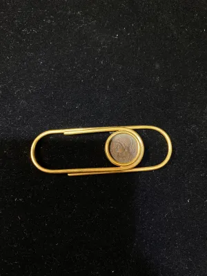 BVLGARI Constantinopolis 18K Yellow Gold Coin Money Clip, AD 4th Cent. - $20K Appraisal Value w/ CoA! }✓