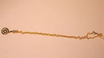 BVLGARI Contemporary 18K Yellow Gold Sun Necklace on 16'' Chain - $6K VALUE