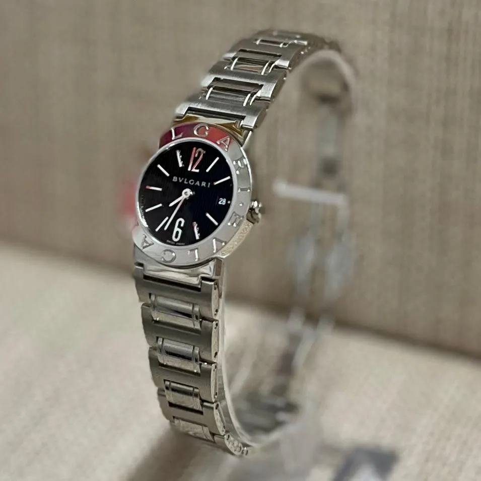 BVLGARI Diagono Women's SS w/ Black Dial & Date Feature Watch - $8K APR w/ COA!!