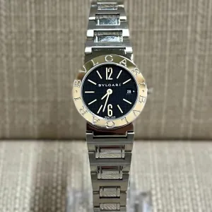 BVLGARI Diagono Women's SS w/ Black Dial & Date Feature Watch - $8K APR w/ COA!!