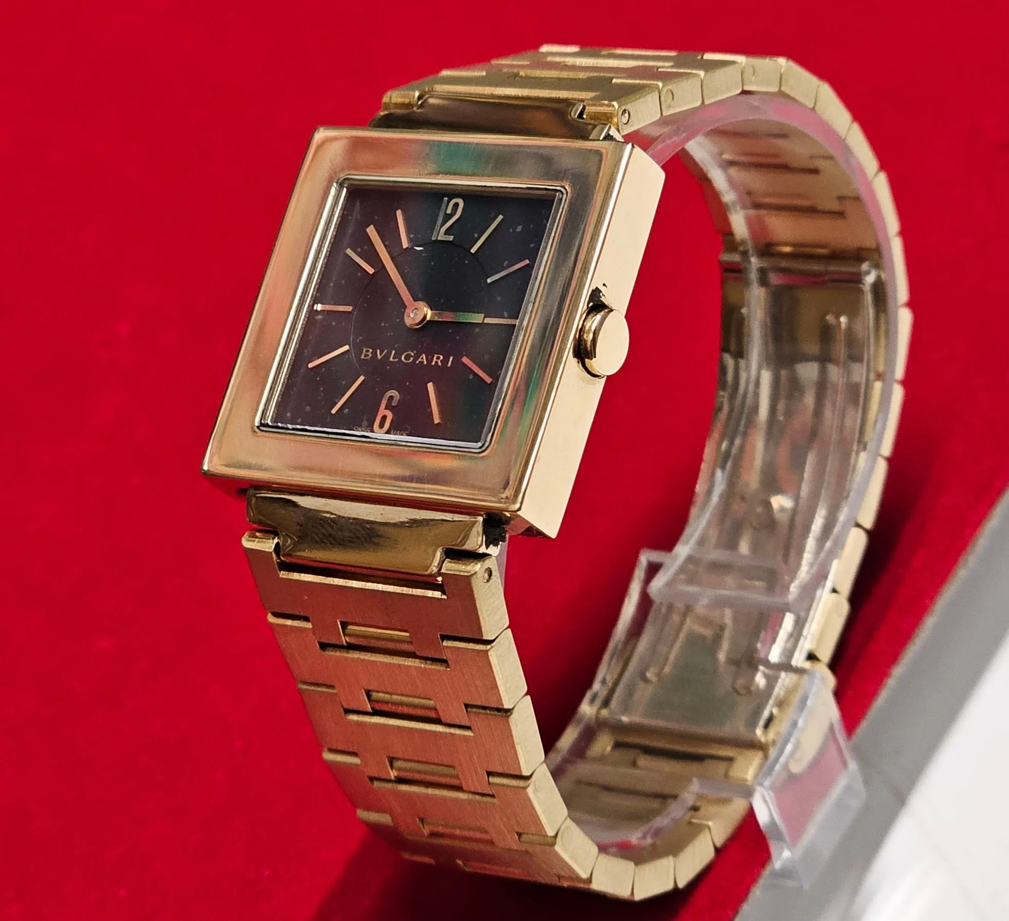 BVLGARI Quadrato 18K Yellow Gold Limited Edition Unisex Watch - $60K APR w/ COA!