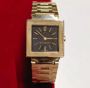 BVLGARI Quadrato 18K Yellow Gold Limited Edition Unisex Watch - $60K APR w/ COA!