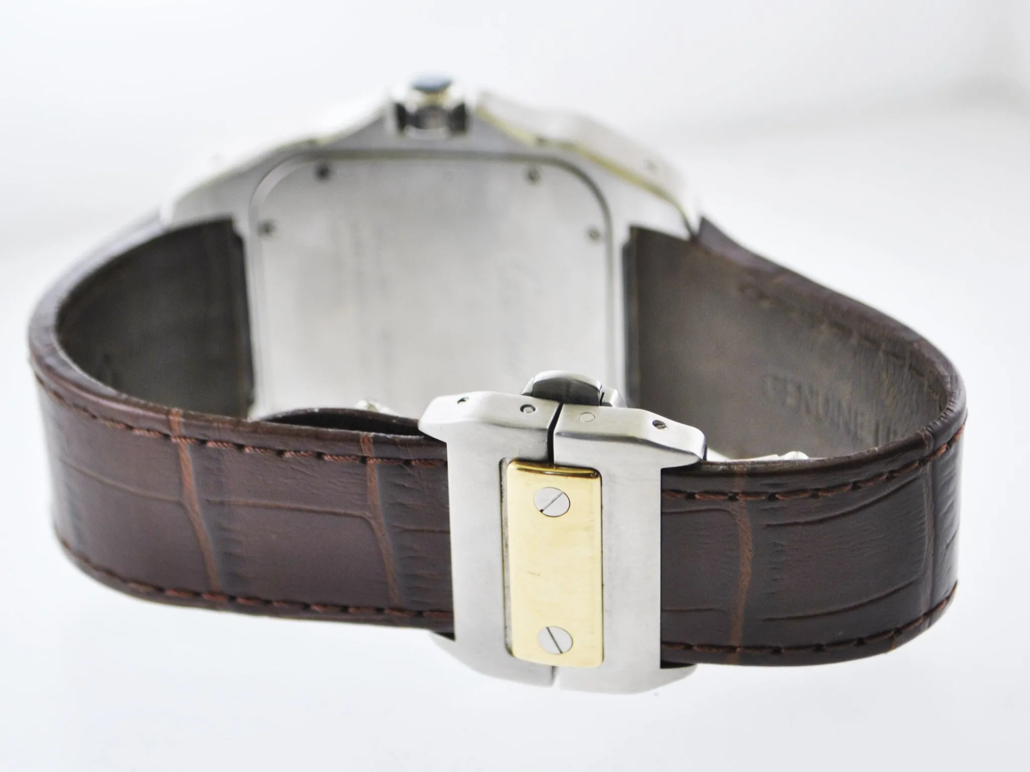 Cartier 100XL Santos #2656 Two-Tone Jumbo Square Wristwatch Automatic in 18 Karat Yellow Gold and Stainless Steel - $20K VALUE