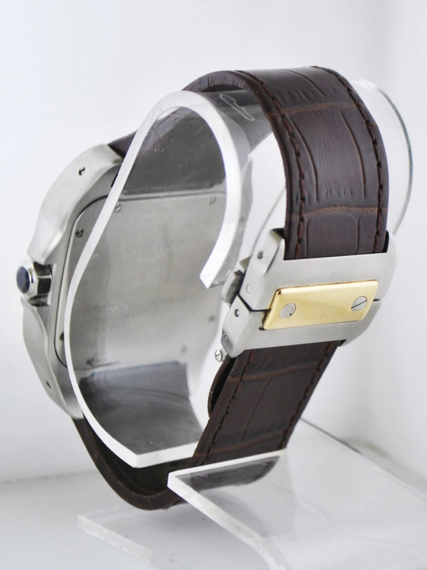 Cartier 100XL Santos #2656 Two-Tone Jumbo Square Wristwatch Automatic in 18 Karat Yellow Gold and Stainless Steel - $20K VALUE
