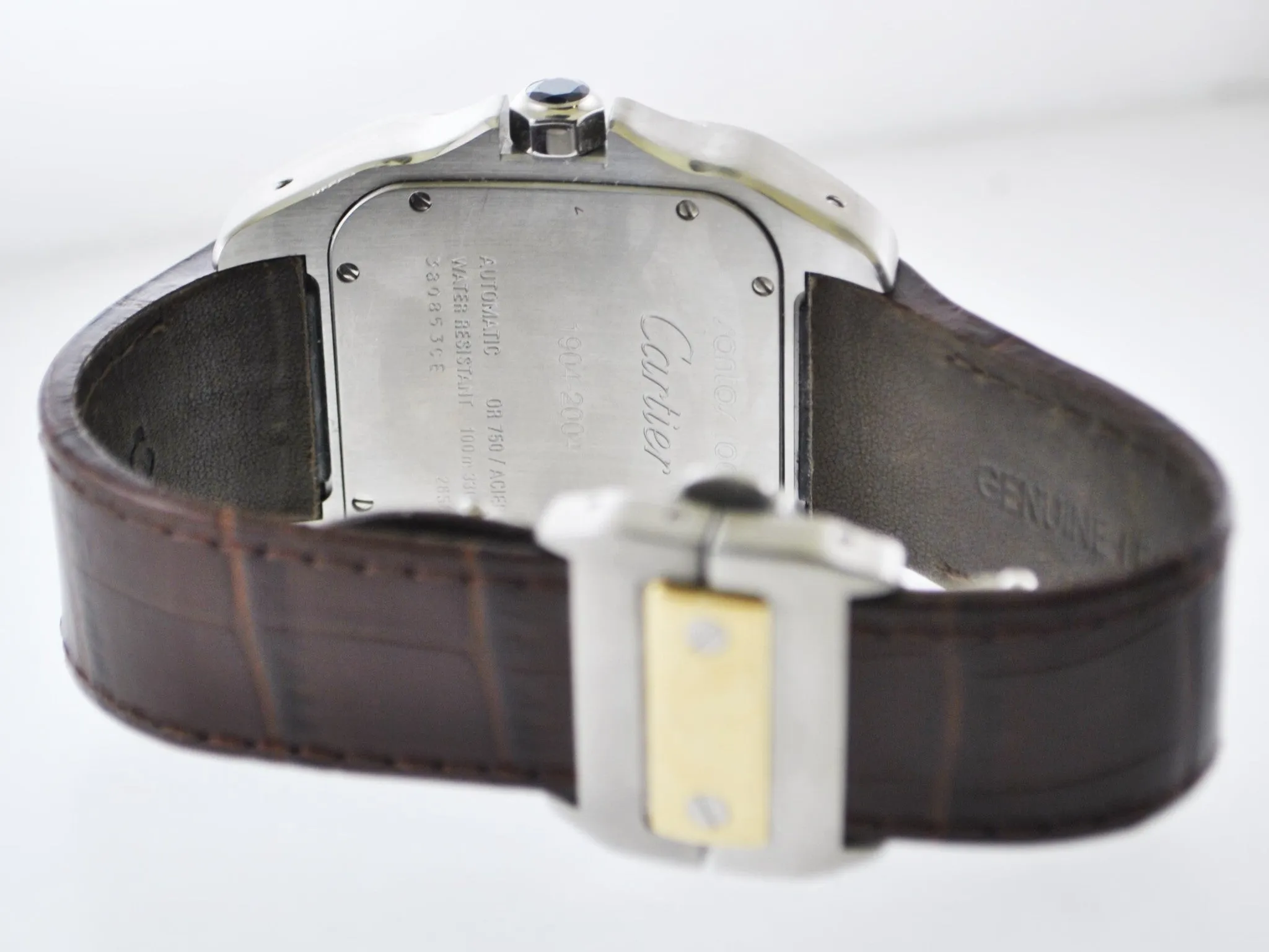 Cartier 100XL Santos #2656 Two-Tone Jumbo Square Wristwatch Automatic in 18 Karat Yellow Gold and Stainless Steel - $20K VALUE