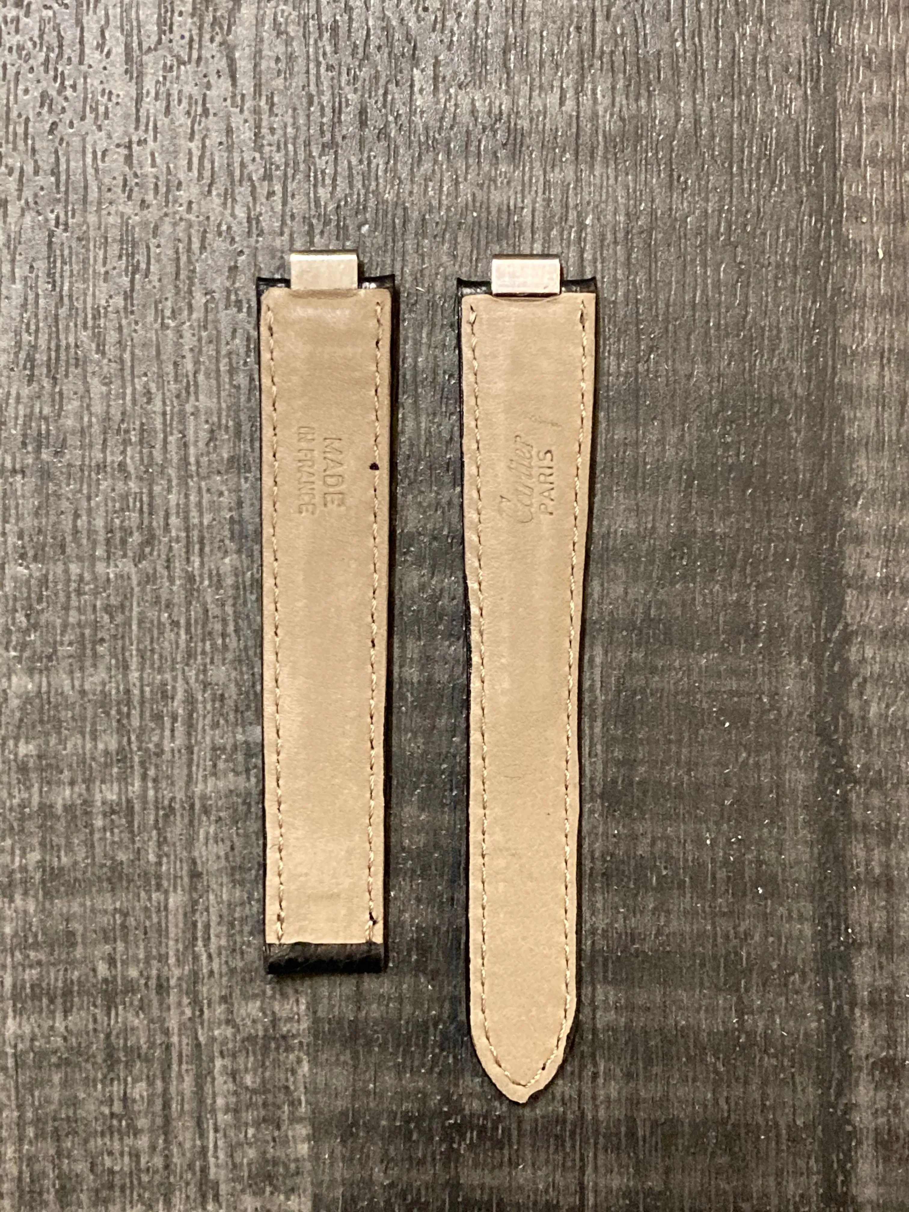 CARTIER 21 Black Ostrich Watch Strap for Deployment Buckle- $900 APR VALUE w/ CoA! ✓