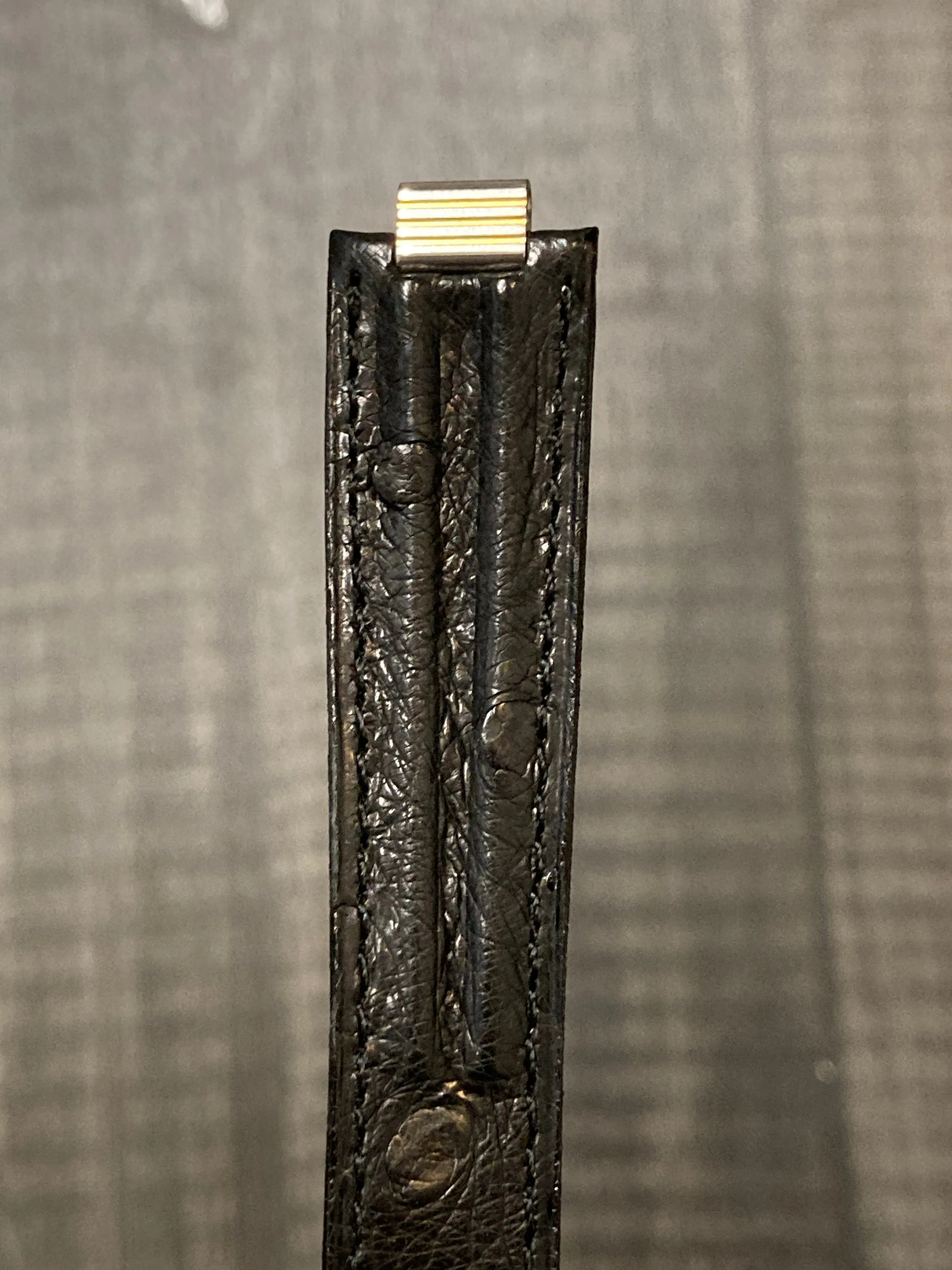 CARTIER 21 Black Ostrich Watch Strap for Deployment Buckle- $900 APR VALUE w/ CoA! ✓