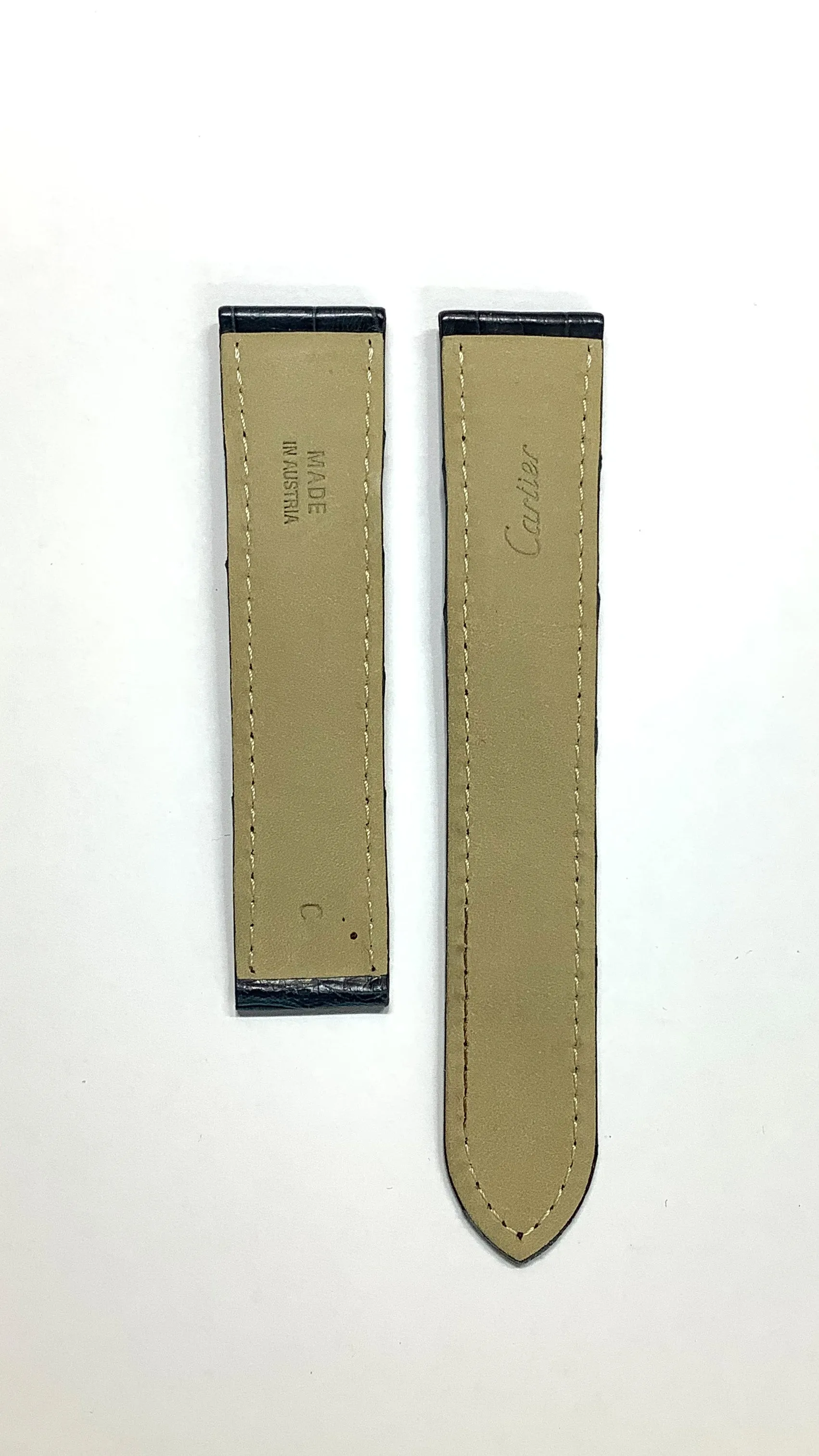 CARTIER Dark Blue Crocodile Watch Strap for Deployment - $700 APR VALUE w/ CoA! ✓