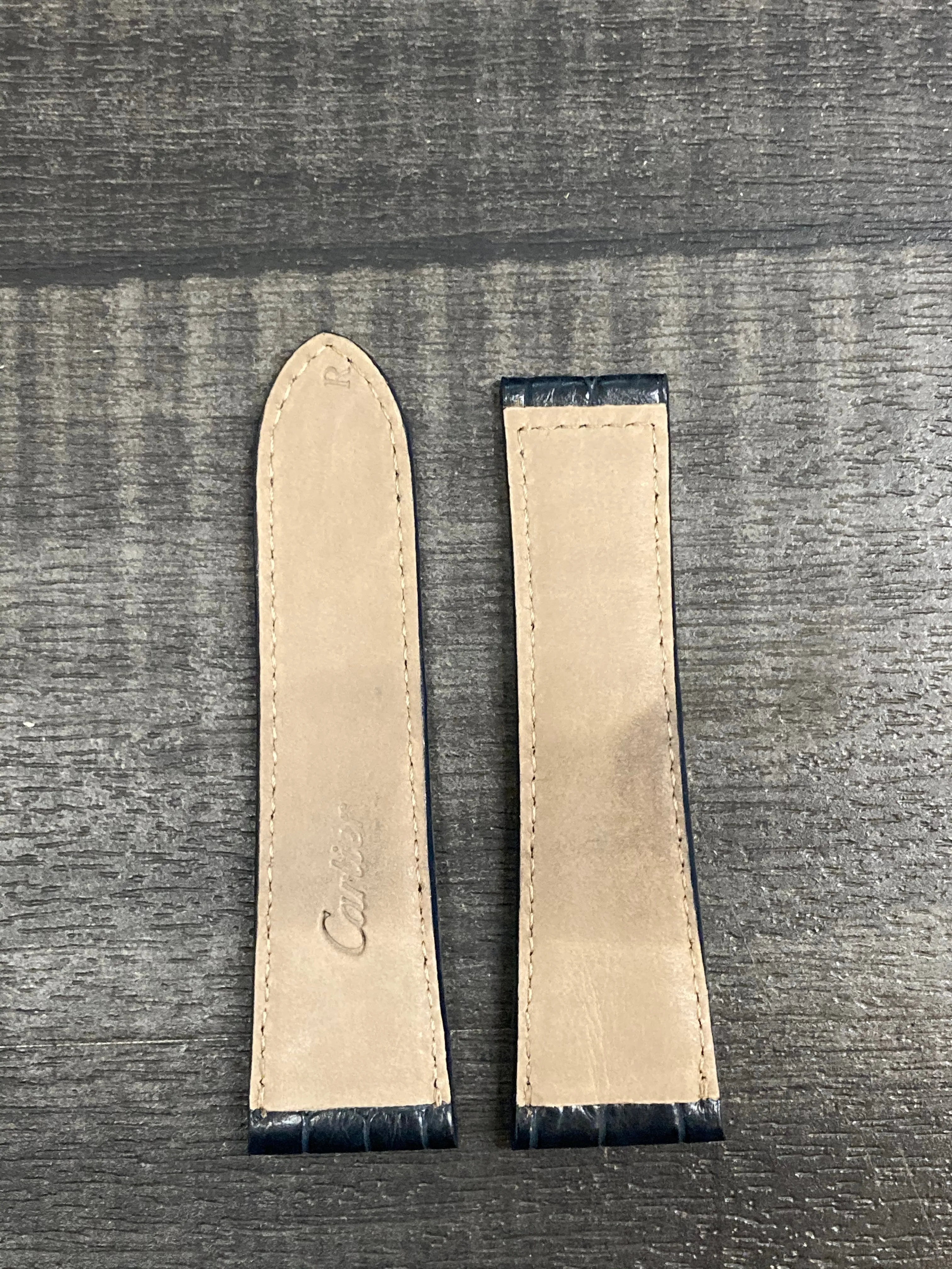 CARTIER Dark Blue Crocodile Watch Strap for Deployment - $800 APR VALUE w/ CoA! ✓