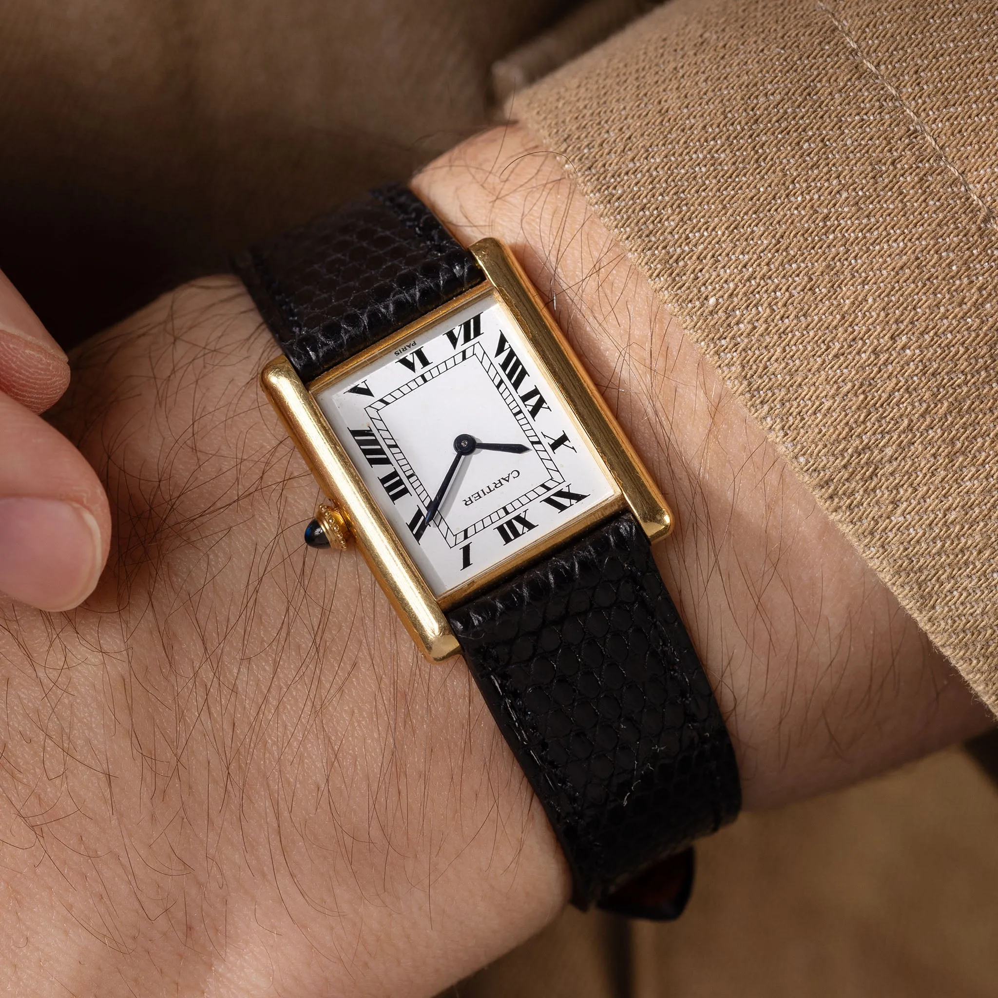 Cartier Paris Tank Louis 18kt Yellow Gold ‘Extra Plate’ early 70s