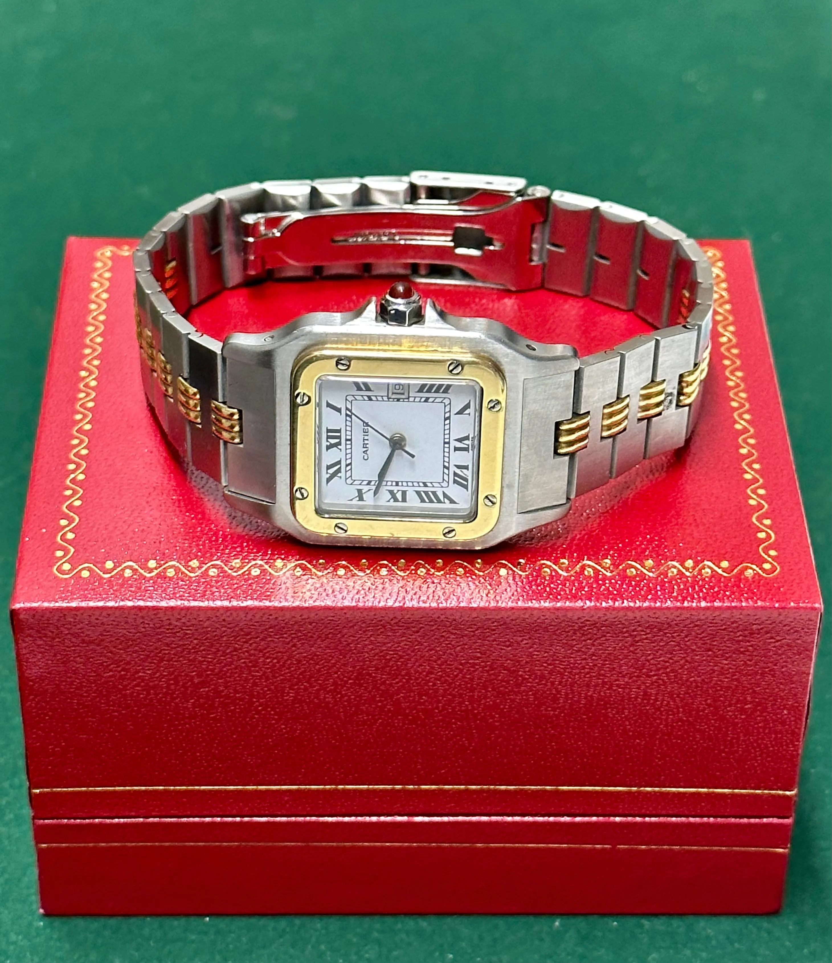 CARTIER  Rare Tank Santos Steel/18K Gold Automatic Wristwatch  - $20K APR w/ COA