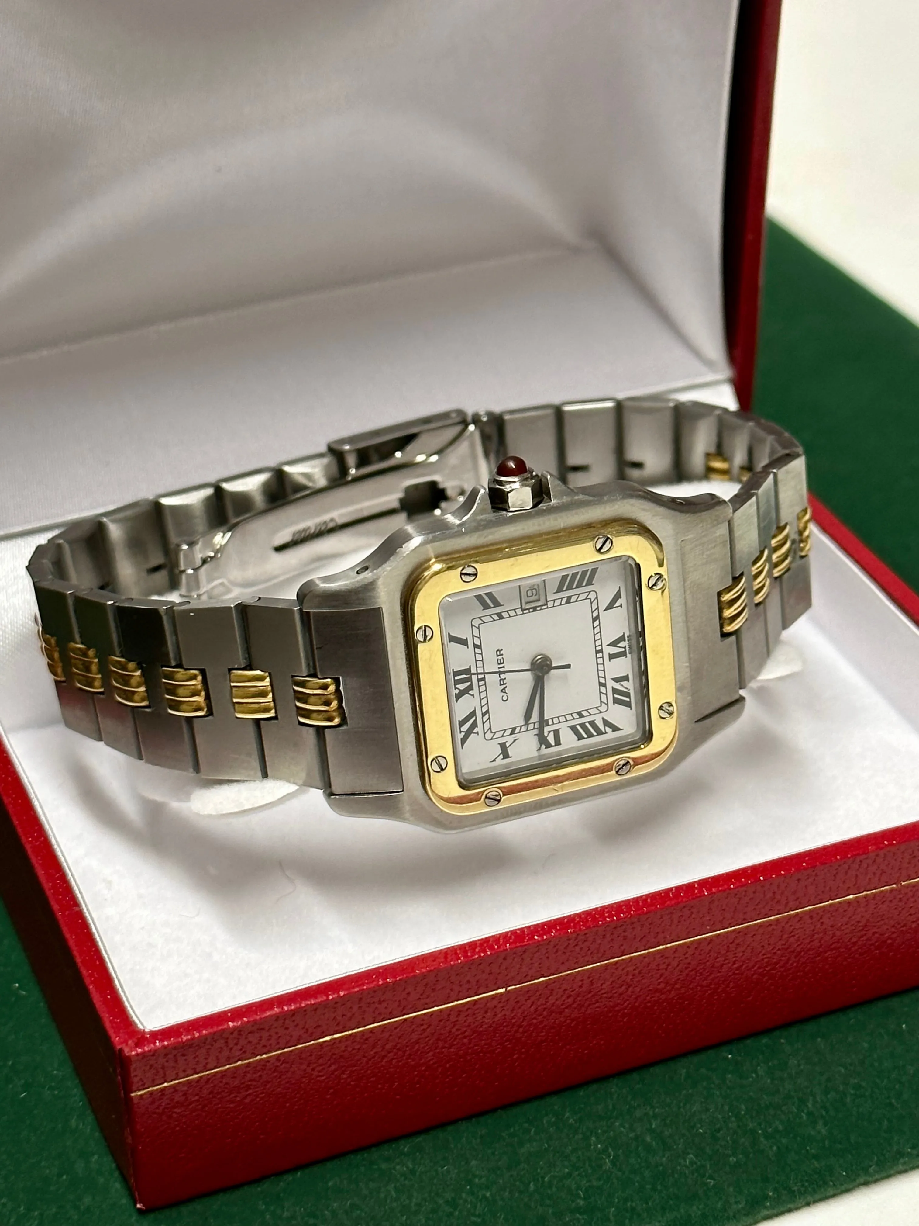 CARTIER  Rare Tank Santos Steel/18K Gold Automatic Wristwatch  - $20K APR w/ COA