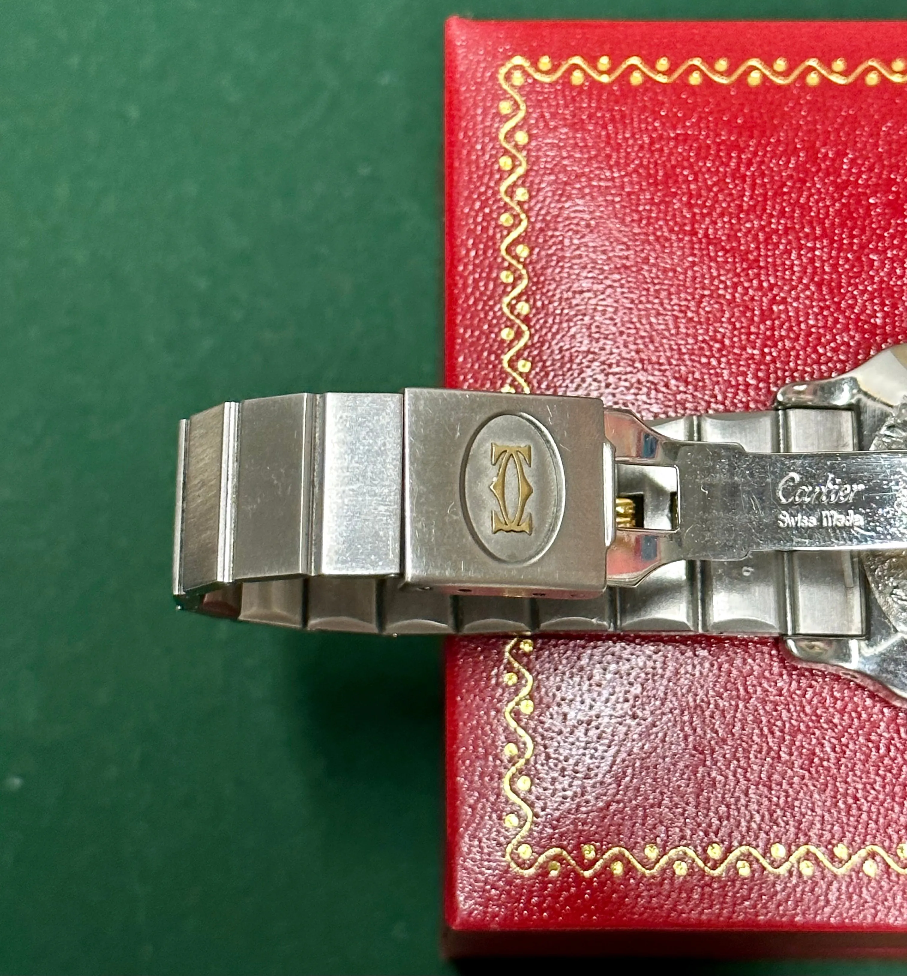 CARTIER  Rare Tank Santos Steel/18K Gold Automatic Wristwatch  - $20K APR w/ COA