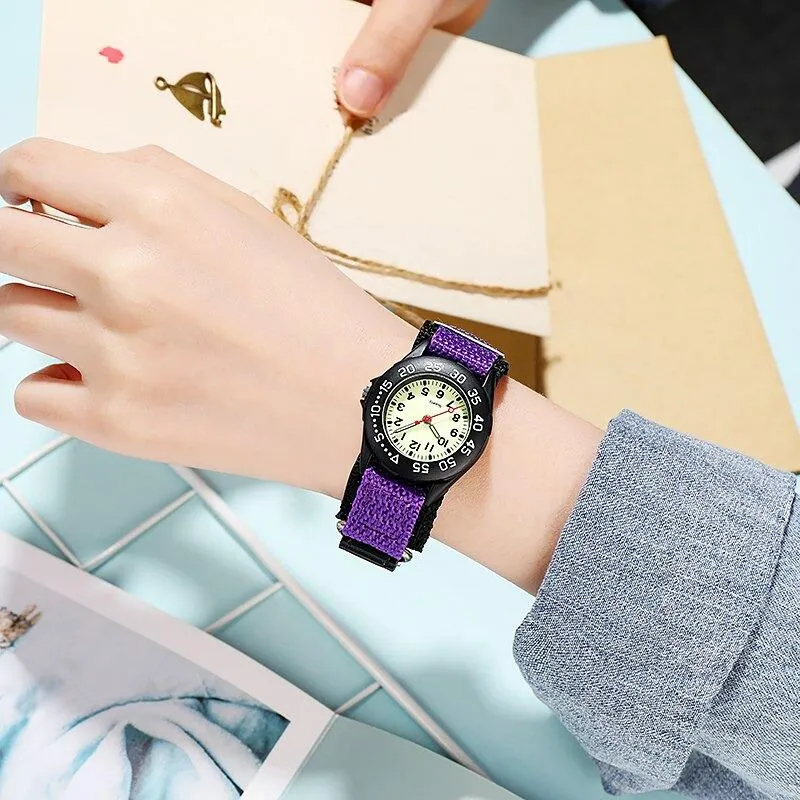 Children's Fashion Luminous Nylon Strap Quartz Watch