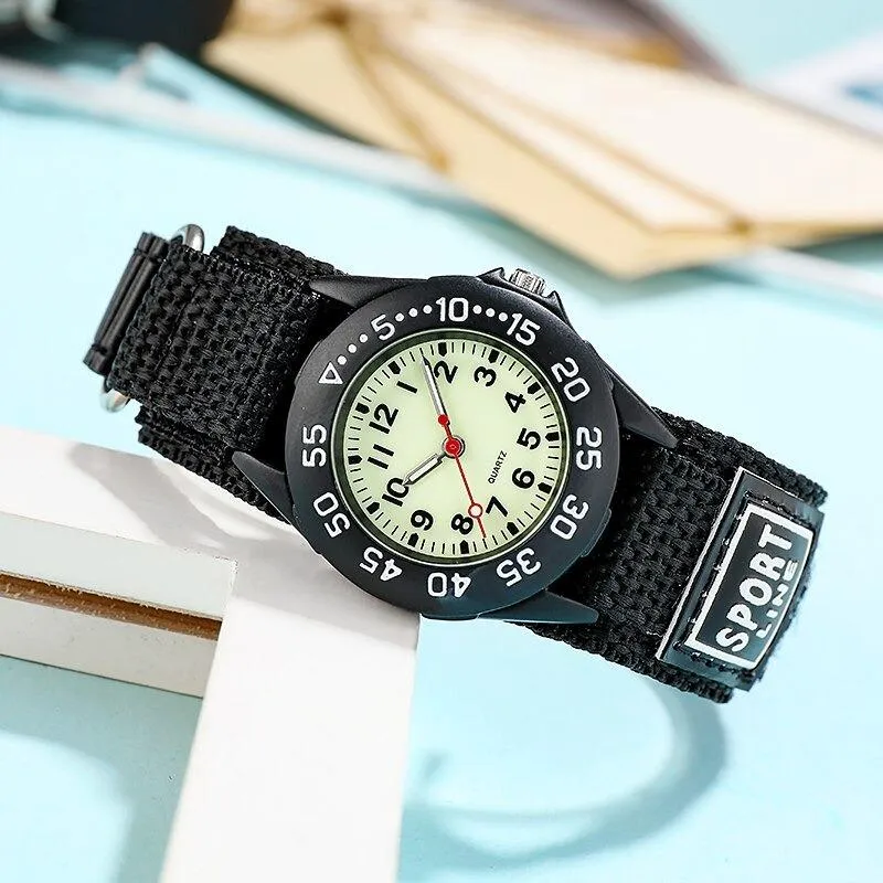 Children's Fashion Luminous Nylon Strap Quartz Watch