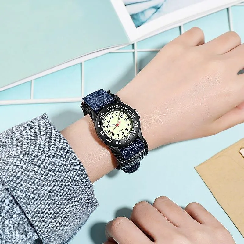 Children's Fashion Luminous Nylon Strap Quartz Watch