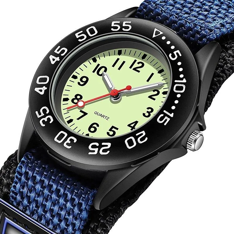 Children's Fashion Luminous Nylon Strap Quartz Watch