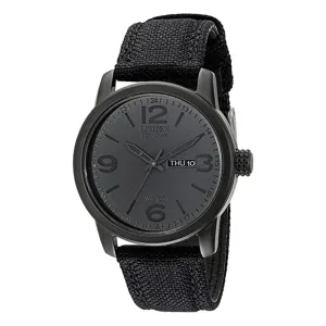 Citizen Mens Eco-Drive Black Dial Stainless Steel Band Watch - BM8475-00F
