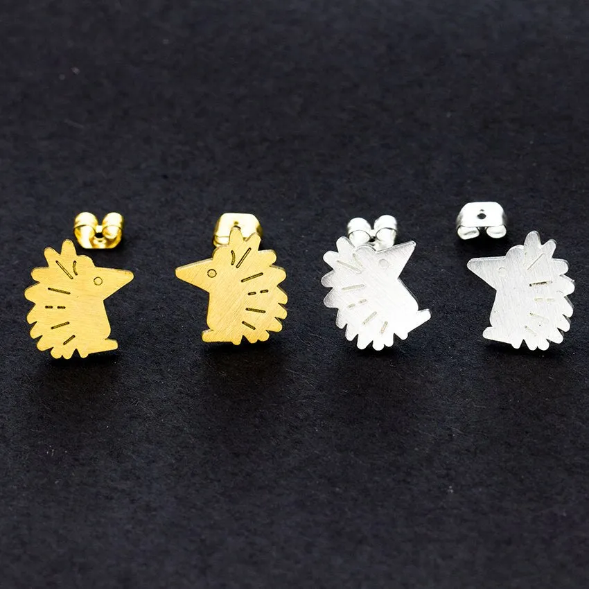 Cute Cartoon Hedgehog Earrings For Girls Kids